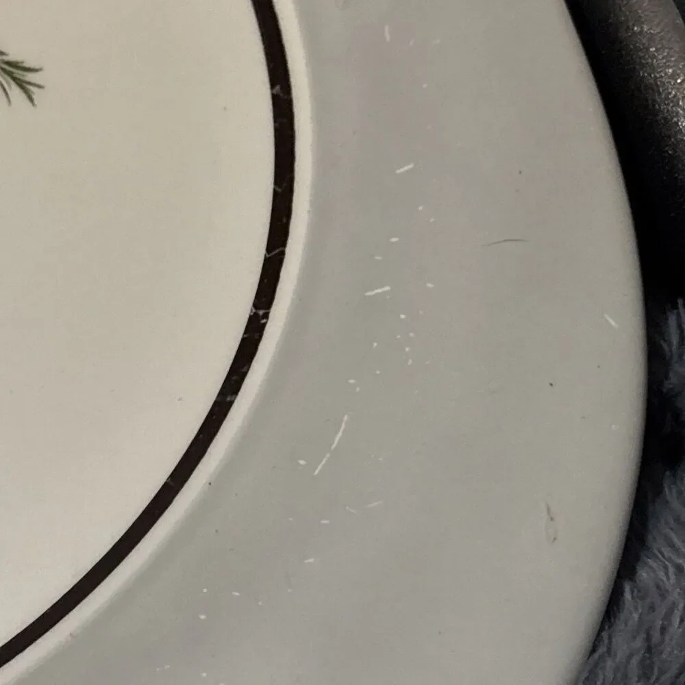 Limoges Candle Light Large Platter Cotillion Gray LC-414 Marsh Rose  Pink Floral
